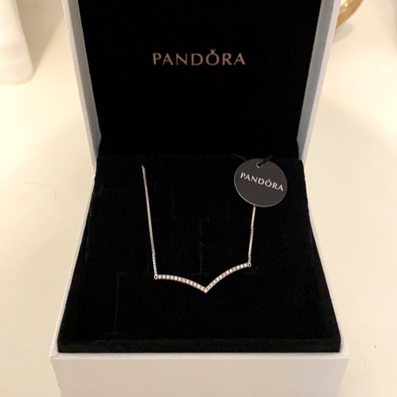 Silver Pandora necklace. Never worn tags still on - Picture 1 of 3